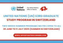 United Nations 64th Graduate Study Program
