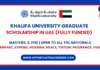 Khalifa University Scholarship 2026 in UAE (Fully Funded)