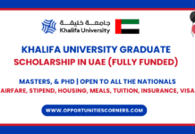 Khalifa University PhD Scholarship 2026 in UAE (Fully Funded) Khalifa University PhD Scholarship 2026