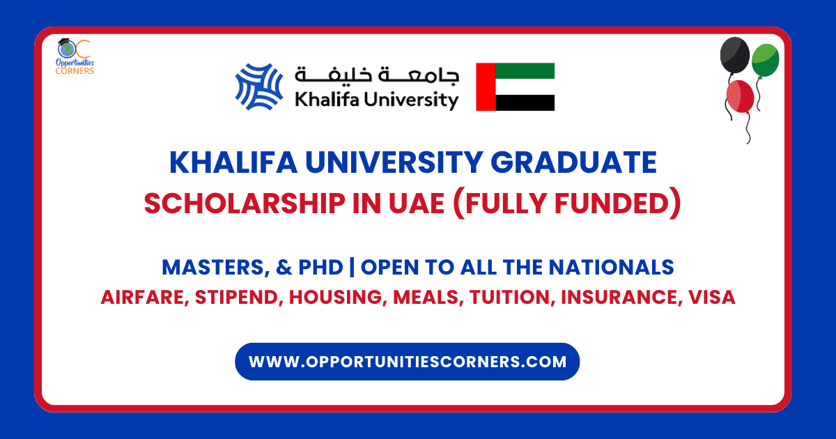 Khalifa University PhD Scholarship 2026 in UAE (Fully Funded)
