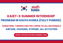 KAIST-X Summer Internship 2026