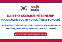 KAIST-X Summer Internship 2026