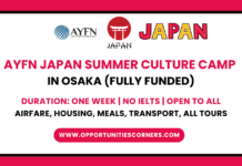 AYFN JAPAN Summer Culture Camp 2026