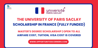 University of Paris Saclay Scholarship 2025