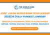 Joint Japan World Bank Scholarship 2025