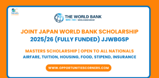 Joint Japan World Bank Scholarship 2025