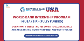 World Bank Internship 2025 in USA