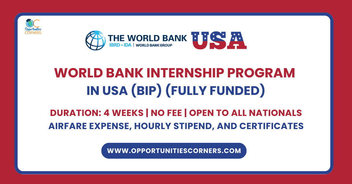 World Bank Internship 2025 in USA