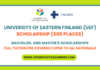 University of Eastern Finland (UEF) Scholarship