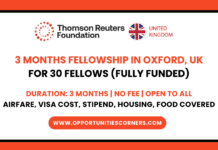 Reuters Institute Fellowship 2026 in Oxford, UK (Fully Funded) Reuters Institute Fellowship