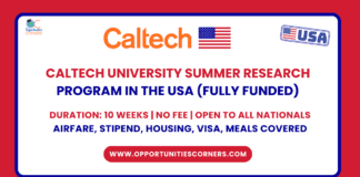 CALTECH University Summer Research Program 2026