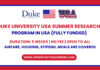 Duke University USA Summer Research Program