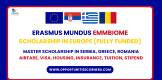 Erasmus Mundus EMMBIOME Scholarship
