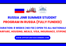 Russia JINR Summer Student Program 2026 (Fully Funded) Russia JINR Summer Student Program 2026
