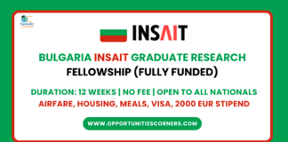 Bulgaria INSAIT Graduate Fellowship 2025
