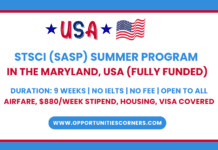 STScI SASP Summer Program 2026