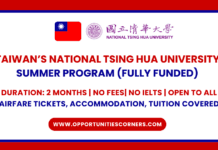 National Tsing Hua University Summer Program 2025