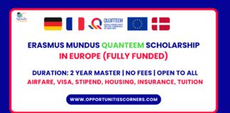 Erasmus Mundus QuanTEEM Scholarship 2025/27
