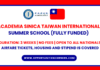 Academia Sinica Taiwan International Summer School 2025
