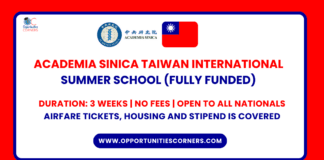 Academia Sinica Taiwan International Summer School 2025