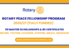 Rotary Peace Fellowship Program 2026/27