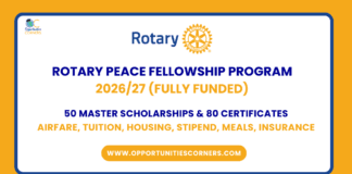 Rotary Peace Fellowship Program 2026/27