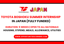 Toyota Boshoku Summer Internship Japan 2026
