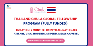 Thailand Chula Global Visiting Fellowship Program 2025