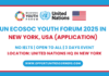 UN ECOSOC Youth Forum 2025 in New York