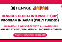 HENNGE’s Global Internship Program 2026 in Japan (Fully Funded) HENNGE's Global Internship Program 2025 in Japan