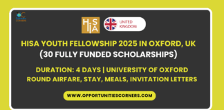 HISA Youth Fellowship 2025 in Oxford