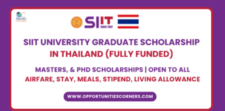 SIIT University Graduate Scholarship