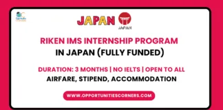 RIKEN IMS Internship 2026 in Japan