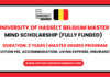 University of Hasselt Belgium Master Mind Scholarship