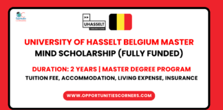 University of Hasselt Belgium Master Mind Scholarship