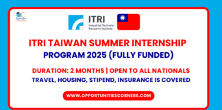 ITRI Taiwan Summer Internship 2025
