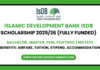 Islamic Development Bank IsDB Scholarship 2025