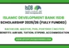 Islamic Development Bank IsDB Scholarship 2025