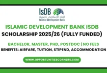 Islamic Development Bank IsDB Scholarship 2025