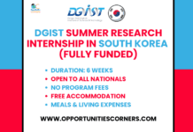 DGIST Summer Research Internship 2026