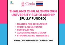 Thailand Chulalongkorn University Scholarship 2026 (Fully Funded) Thailand Chulalongkorn University Scholarship