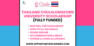 Thailand Chulalongkorn University Scholarship