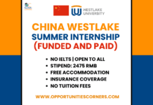 2026 Westlake University Summer Internship in China (Funded) 2026 Westlake University Summer Internship