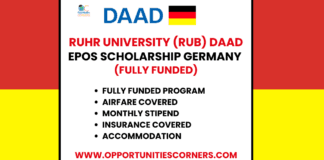 Ruhr University DAAD EPOS Scholarship 2026
