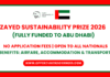 Zayed Sustainability Prize 2026