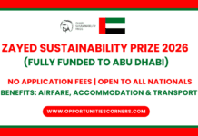 Zayed Sustainability Prize 2026