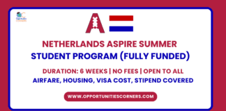 Netherlands ASPIRE Summer Student Program