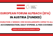European Forum Alpbach 2026 in Austria (Funded) European Forum Alpbach 2026