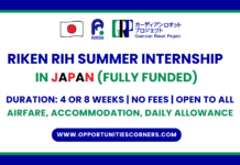 RIKEN RIH Summer Internship 2026