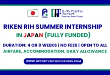 RIKEN RIH Summer Internship 2026